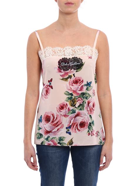 dolce gabbana tank top|dolce and gabbana floral top.